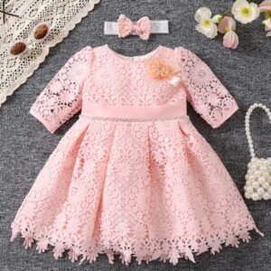 ROBE ABY, Robe barboteuse à manches volantées pour fille