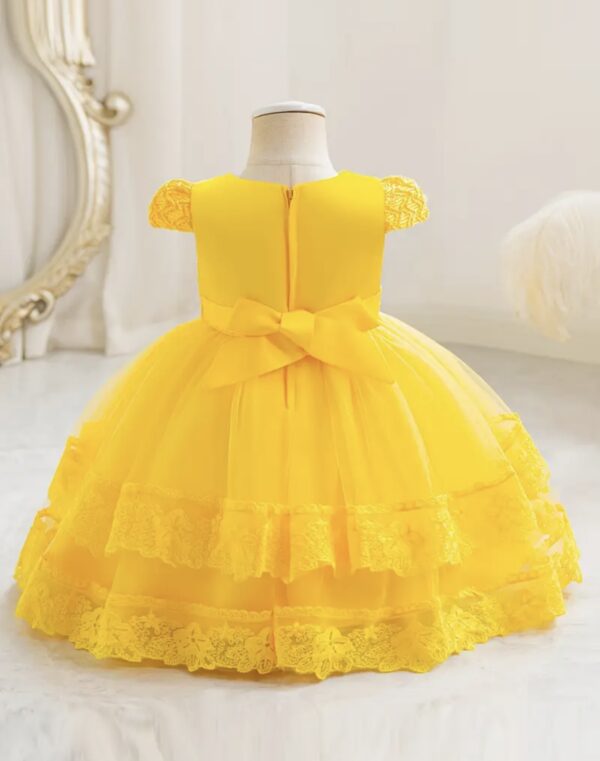 BETYS,Robe de princesse en perles pour petites filles, robe de fête d'anniversaire de mariage pour bébé fille - Image 3