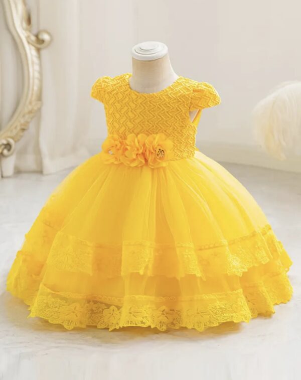 BETYS,Robe de princesse en perles pour petites filles, robe de fête d'anniversaire de mariage pour bébé fille - Image 2