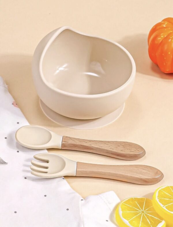 COMBO KITTY SE, Vaisselle pour tout-petits, assiettes, cuillères, bol à ventouse, ensemble d'alimentation pour bébé en silicone - Image 3