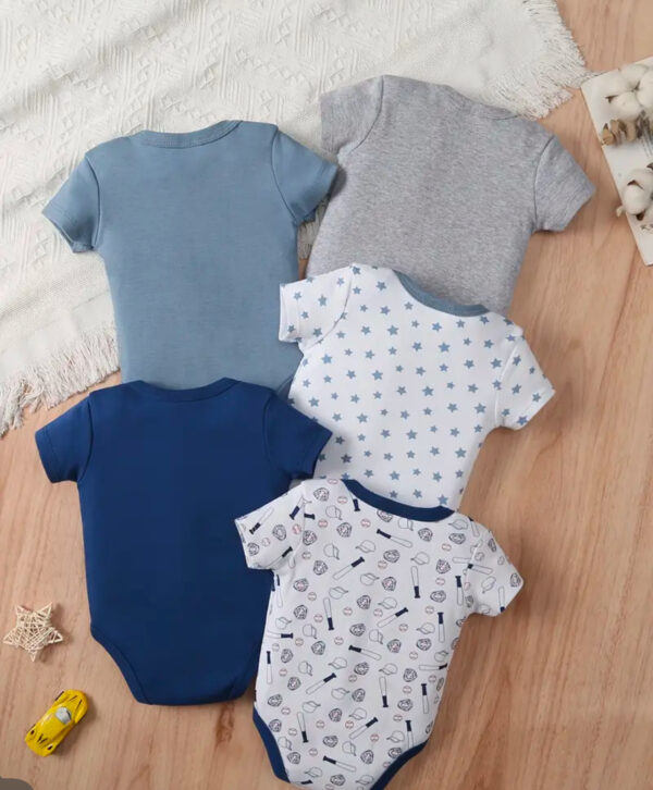 RICK WEAR, Nouveau Bateau pour bébé à manches courtes et combinaison bébé été bébé - Image 3