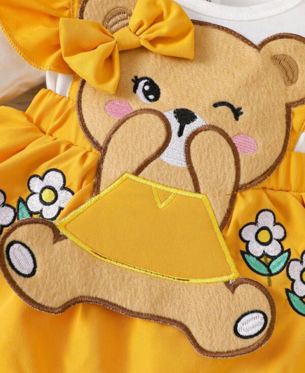 BABY CUE, Robe pour enfants de haute qualité à manches pour bébé fille, robe élégante - Image 4